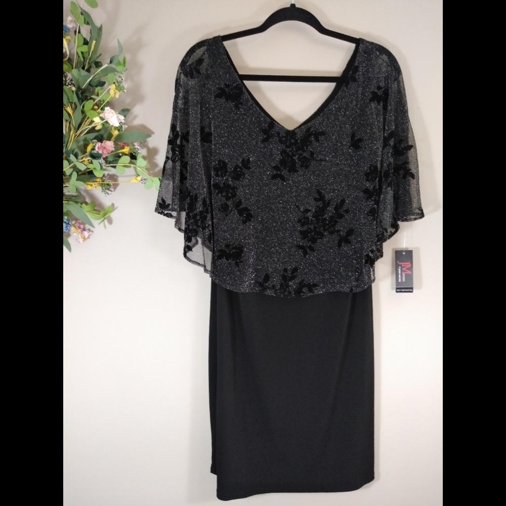 NWT JM Studio Black and Silver Dress size 6